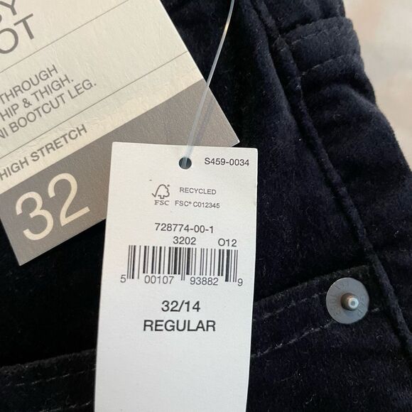 GAP Black Velvet Baby Bootcut Mid-Rise Jeans 32 / 14 - Picture 9 of 12